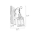 זול פמוטי קיר-33 ס&quot;מ מנורות קיר בסגנון וינטג&#039; יצירתי עץ/במבוק עיצוב פנס קיר פמוטים ברזל חדר שינה חיצוני מסדרון אור קיר 110-120/220-240v