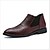 cheap Men&#039;s Boots-Men&#039;s Boots Comfort Shoes Chelsea Boots Daily PU Warm Booties / Ankle Boots Black Gray Red Fall &amp; Winter