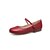 olcso Női lapos sarkú cipők-Women&#039;s Flats Spring &amp; Summer Flat Heel Round Toe Preppy Outdoor PU White / Black / Red