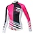 abordables Maillots de mujer-ILPALADINO Mujer Maillot de Ciclismo Manga Larga Invierno Talla Grande Bicicleta Camiseta con 3 bolsillos traseros MTB Bicicleta Montaña Ciclismo Carretera Almohadilla 3D Transpirable Diseño