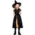 preiswerte Trajes de danza-Witch Costume Girls&#039; Fairytale Theme Halloween Performance Cosplay Costumes Theme Party Costumes Girls&#039; Dance Costumes Tulle Tulle