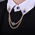 cheap Pins and Brooches-Men&#039;s Crystal Brooches Spiga Creative Vertical / Gold bar Statement Tassel Basic Fashion Rock Rhinestone Brooch Jewelry Blue Black For Wedding Street Daily Work Club