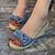 baratos Sandálias de mulher-Mulheres Sandálias Diário Escritório e Carreira Cor Sólida Laço Salto Plataforma Peep Toe Doce Caminhada Lona Mocassim Preto Azul