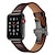 billige Apple Watch-bånd-Klokkerem til Apple Watch 38mm 40mm 41mm 42mm 44mm 45mm 49mm iwatch Series Ultra 8 7 6 SE 5 4 3 2 1 Ekte lær Erstatning Stropp Sommerfuglspenne Metalllås Luksus Armbånd