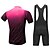 cheap Men&#039;s Clothing Sets-FUALRNY® Men&#039;s Short Sleeve Cycling Jersey with Bib Shorts Green Black / Red Purple Plaid / Checkered Gradient Bike Clothing Suit Breathable Moisture Wicking Quick Dry Anatomic Design Back Pocket