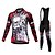 cheap Men&#039;s Clothing Sets-Malciklo Men&#039;s Long Sleeve Cycling Jersey with Bib Tights Winter Fleece Coolmax® Lycra Black Purple Yellow Bike Jersey Bib Tights Clothing Suit Breathable 3D Pad Quick Dry Back Pocket Sports Graffiti