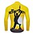 cheap Women&#039;s Cycling Clothing-21Grams® Men&#039;s Long Sleeve Cycling Jersey Winter Elastane Lycra Polyester Yellow Novelty Funny Bike Jersey Top Mountain Bike MTB Road Bike Cycling UV Resistant Breathable Quick Dry Sports Clothing