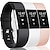 abordables Bracelets de montre Fitbit-3 pièces Bracelet de montre connectée Compatible avec Fitbit Charge 2 Silicone souple Montre intelligente Sangle Doux Ajustable Élastique Bracelet Sport Remplacement Bracelet