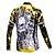 cheap Men&#039;s Clothing Sets-Malciklo Men&#039;s Long Sleeve Cycling Jersey with Bib Tights Winter Fleece Coolmax® Lycra Black Purple Yellow Bike Jersey Bib Tights Clothing Suit Breathable 3D Pad Quick Dry Back Pocket Sports Graffiti