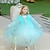 abordables Déguisements thème film et séries TV-Elsa Unicorn Cosplay Costume Cloak Masquerade Girls&#039; Movie Cosplay A-Line Slip Cosplay Halloween White / Purple / Blue Cloak Halloween Carnival Masquerade Tulle Polyster