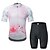 preiswerte Herrenbekleidungs-Sets-MUBODO Flamingo Cactus Men&#039;s Short Sleeve Cycling Jersey with Shorts - Pink / Black Bike Clothing Suit Breathable Moisture Wicking Quick Dry Sports Tulle Mountain Bike MTB Road Bike Cycling Clothing