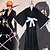 baratos Fantasias Anime-Inspirado por Bleach Ichigo Kurosaki Rukia Kuchiki Anime Fantasias de Cosplay Japanês Ternos de Cosplay Calças Cinto Capa de Kimono Para Homens Mulheres