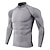 cheap Running Tops-Men&#039;s Long Sleeve High Neck Compression Shirt Running Shirt Running Base Layer Stripe-Trim Reflective Strip Top Athletic Winter Spandex Breathable Moisture Wicking Soft Running Active Training