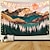 cheap Wall Tapestries-Wall Tapestry Art Decor Blanket Curtain Picnic Tablecloth Hanging Home Bedroom Living Room Dorm Decoration Mountain Forest Tree Sunset Sunrise Nature Landscape