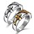 baratos Anéis para Homem-Anel de banda Clássico Dourado Prata Aço Inoxidável Cruz Asas de anjo Estiloso Na moda 1pç 7 8 9 10 11 / Homens