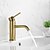 cheap Classical-Bathroom Sink Faucet - Single Brushed Gold Centerset Single Handle One HoleBath Taps