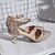 cheap Women&#039;s Sandals-Women&#039;s Sandals Kitten Heel Pointed Toe PU Casual Summer Gold / Silver