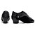 hesapli Dans Ayakkabıları-Erkek Caz Dans Ayakkabıları Oxford Spor Ayakkabı Kalın Topuk Siyah Bağcık / Performans / Egzersiz
