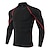 cheap Base Layer &amp; Compression-Arsuxeo Men&#039;s Compression Shirt Running Shirt Stripe-Trim Reflective Strip Long Sleeve Base Layer Athletic Winter Spandex Breathable Moisture Wicking Soft Running Active Training Jogging Sportswear