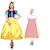 cheap Movie &amp; TV Theme Costumes-Snow White Princess Masquerade Women&#039;s Movie Cosplay Princess Vacation Dress Yellow Carnival Masquerade Dress Cloak