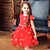 cheap Party Dresses-Kids Toddler Little Girls&#039; Dress Galaxy Lace Patchwork Print Black Purple Red Knee-length Sleeveless Basic Sweet Dresses Regular Fit