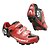 abordables Zapatos de ciclismo-SIDEBIKE Adulto Calzado para Mountain Bike Fibra de Carbono Amortización Ciclismo Negro Rojo Verde Hombre Zapatillas Carretera / Zapatos de Ciclismo / Malla respirante