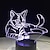 זול אורות ותפאורת לילה-מנורת לילה תלת מימדית led חתול לחיות מחמד אשליה usb ליד מנורת שולחן 7 צבעים משתנה מתג מגע קישוט מנורת לילה מתנת יום הולדת צעצוע נושא מאהב