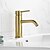 cheap Classical-Bathroom Sink Faucet - Single Brushed Gold Centerset Single Handle One HoleBath Taps