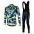 cheap Men&#039;s Clothing Sets-Fastcute Men&#039;s Long Sleeve Cycling Jersey with Bib Tights Winter Purple Yellow Blue Argyle Funny Bike Clothing Suit Mountain Bike MTB Road Bike Cycling Thermal Warm Windproof Back Pocket Sports