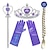 cheap Costumes Jewelry-Tiaras Forehead Crown Magic stick Resin PP For Princess Elsa Anna Cosplay Girls&#039; Costume Jewelry Fashion Jewelry / Gloves / Headwear