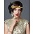 economico Costumi storici e vintage-The Great Gatsby Fascia per capelli da ballerina charleston 1920s / Stile anni &#039;20 Per donna Dorato / Bianco / Nero Cristalli / Pelle Feste Graduazione Accessori Cosplay Mascherata costumi