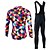 cheap Men&#039;s Clothing Sets-Fastcute Men&#039;s Long Sleeve Cycling Jersey with Bib Tights Winter Purple Yellow Blue Argyle Funny Bike Clothing Suit Mountain Bike MTB Road Bike Cycling Thermal Warm Windproof Back Pocket Sports