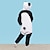 cheap Kigurumi Pajamas-Adults&#039; Kigurumi Pajamas Nightwear Camouflage Panda Onesie Pajamas Polar Fleece Black / White Cosplay For Men&#039;s Women&#039;s Boys&#039; Animal Sleepwear Cartoon Festival / Holiday Costumes / Couple&#039;s