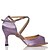 cheap Latin Shoes-Women&#039;s Latin Shoes Performance Satin Heel Splicing Flared Heel Cross Strap Purple