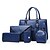 tanie Bag Sets-Women&#039;s PU Bag Set Lattice 5 Pieces Purse Set Red / Gold / Blue / Fall &amp; Winter