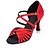baratos Sapatos de Dança Latina-Mulheres Sapatos de Dança Sapatos de Dança Latina Salto Recortes Salto Carretel Personalizável Vermelho / Espetáculo / Cetim