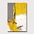 ieftine Picturi Abstracte-pictură în ulei pictată manual pictată manual artă de perete abstract galben decor acasă decor pânză laminată fără cadru nestins