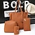 preiswerte Taschensets-Damen PU-Leder Bag Set Beutel Sets Solide 4 Stück Geldbörse Set Schwarz / Rote / Rosa