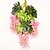 baratos Plantas Artificiais-Flor artificial 1 peça ramo moderno contemporâneo flor eterna flor de parede simulação de flor de glicínia flor de feijão direto da fábrica flor de feijão pendurado na parede arco de casamento