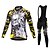 cheap Men&#039;s Clothing Sets-Malciklo Men&#039;s Long Sleeve Cycling Jersey with Bib Tights Winter Fleece Coolmax® Lycra Black Purple Yellow Bike Jersey Bib Tights Clothing Suit Breathable 3D Pad Quick Dry Back Pocket Sports Graffiti