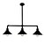 cheap Island Lights-3-Light Vintage Industrial Pipe Pendant Lights Metal Shade Restaurant With 3 Head Painted Finish