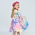 cheap Movie &amp; TV Theme Costumes-Aqua Princess Mermaid Cloak Kid&#039;s Girls&#039; Christmas Festival / Holiday Polyster Rainbow / Blue Easy Carnival Costumes Mermaid World Book Day Costumes