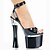 cheap Women&#039;s Sandals-Women&#039;s Heels Plus Size Chunky Heel Peep Toe British Party &amp; Evening PU Ribbon Tie Solid Colored Summer White Black Silver