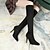 cheap Women&#039;s Boots-Women&#039;s Boots Knee High Boots Fall &amp; Winter Stiletto Heel Pointed Toe Daily Office &amp; Career Solid Colored Suede Knee High Boots Black / Beige