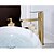 economico Classici-Lavandino rubinetto del bagno - Singolo Oro spazzolato Installazione centrale Una manopola Un foroBath Taps
