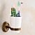 cheap Toothbrush Holder-Toothbrush Holder &amp; Cup  Set,Antique Brass Wall Mounted Toothbrush Storage for Bathroom