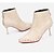 cheap Women&#039;s Boots-Women&#039;s Boots Daily Solid Colored Kitten Heel Pointed Toe Casual PU Zipper Black Beige