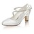 cheap Wedding Shoes-Women&#039;s Wedding Shoes Wedding Party &amp; Evening Solid Colored Summer Rhinestone Bowknot Block Heel Round Toe Classic Sweet Walking Satin Magic Tape Ivory