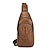 cheap Sling Shoulder Bags-Men&#039;s Bags PU Sling Shoulder Bag Zipper for Outdoor Dark Brown / Black / Khaki / Fall &amp; Winter