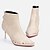 cheap Women&#039;s Boots-Women&#039;s Boots Daily Solid Colored Kitten Heel Pointed Toe Casual PU Zipper Black Beige